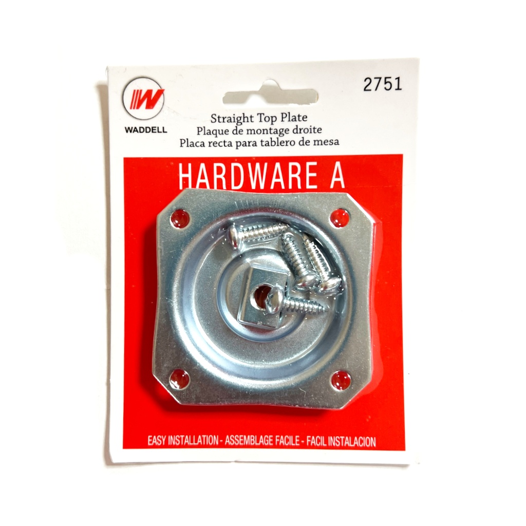 Waddell 2-1/2 in. H Straight Steel Table Leg Plate