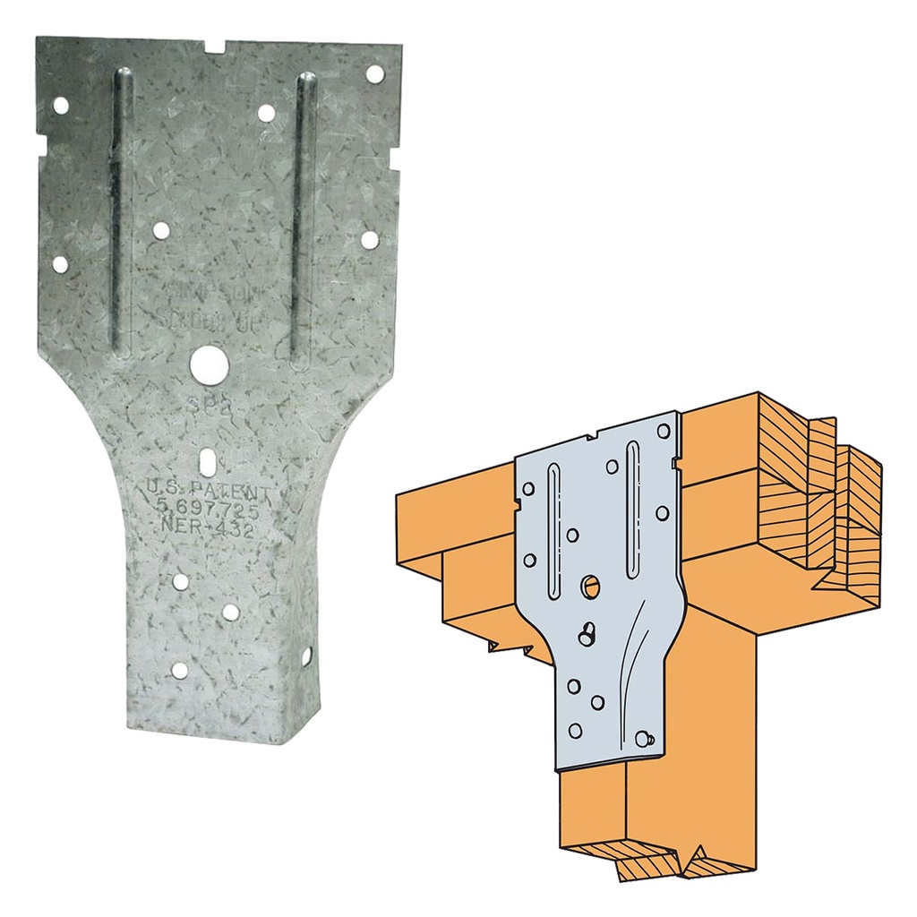 Simpson Strong-Tie 6.6 in. H X 1 in. W X 3.5 in. L Galvanized Steel Stud Plate