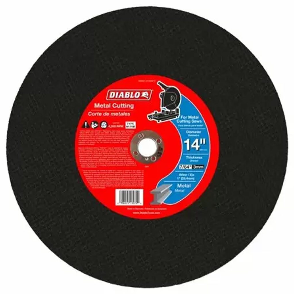 Diablo 14 in. D X 1 in. Metal Cut-Off Disc