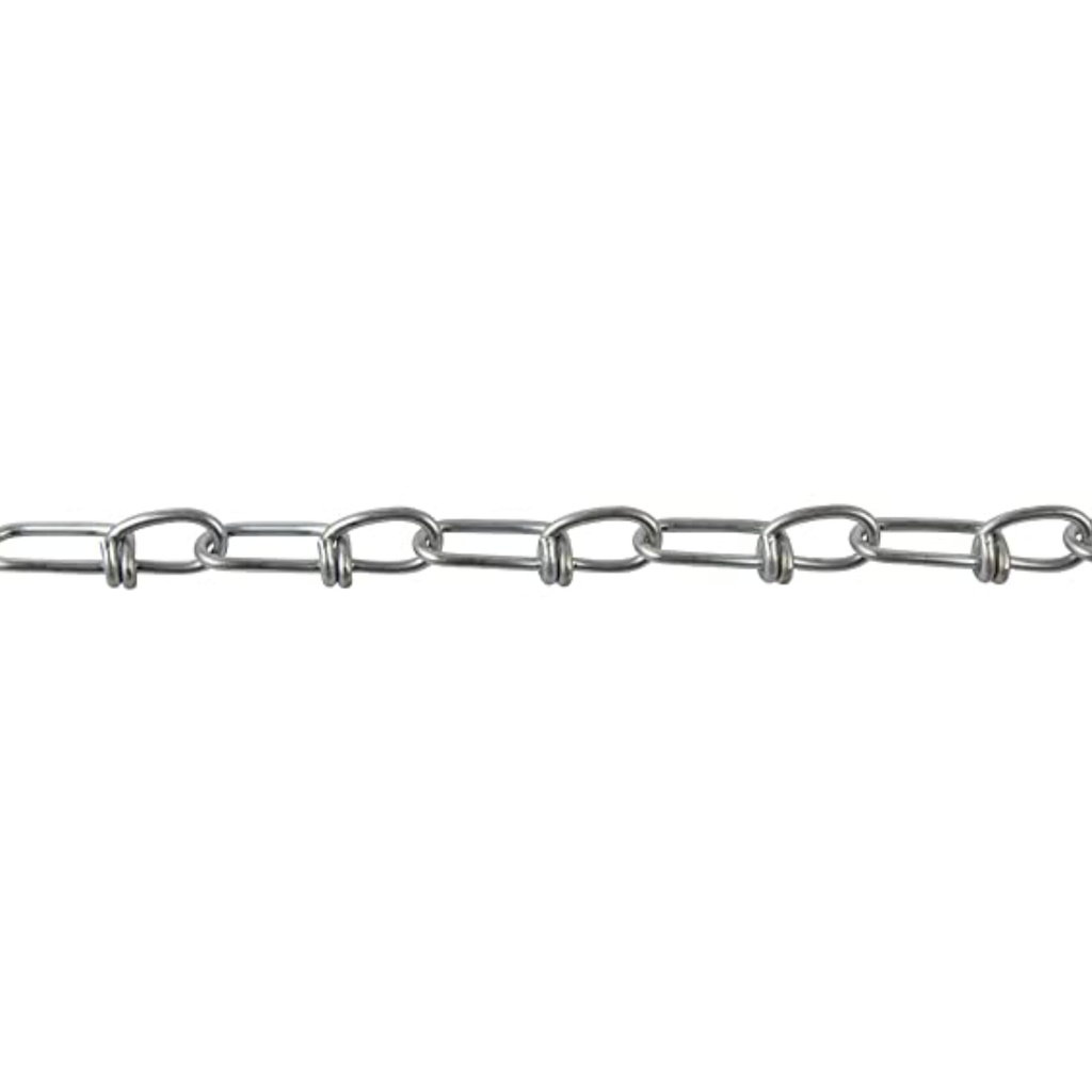 [5364708] Double Loop Chain, No 2/0, 275 Ft L, 255 Lb Working Load, Low Carbon Steel, Zinc