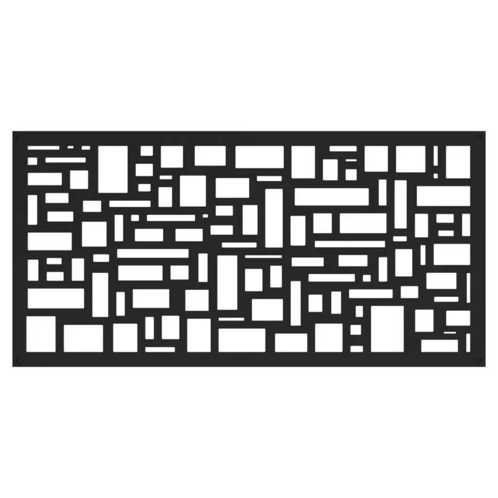 2 Ft. X 4 Ft. Slate Black Polypropylene Decorative Screen Panel