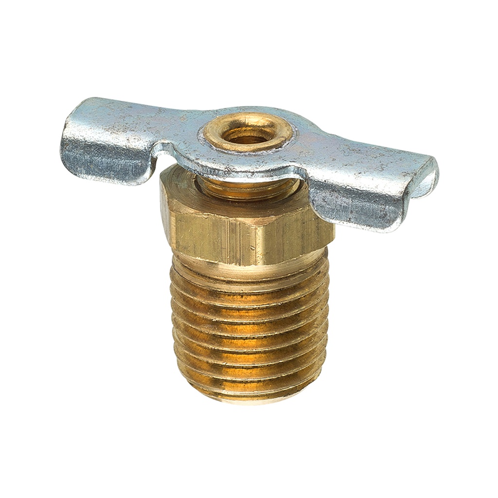 DRAIN COCK 1/4"MALE BRS