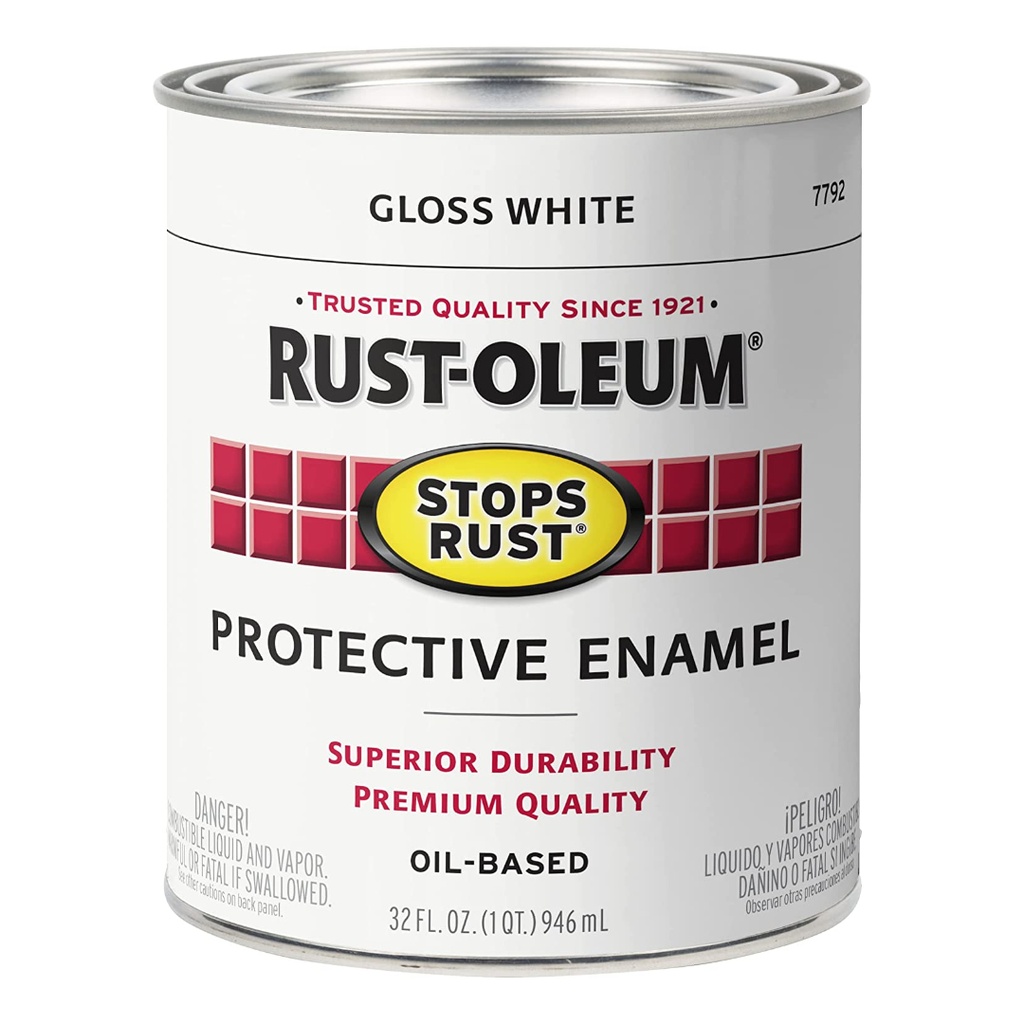 R/O #7792 GLS WHITE ENAMEL QT