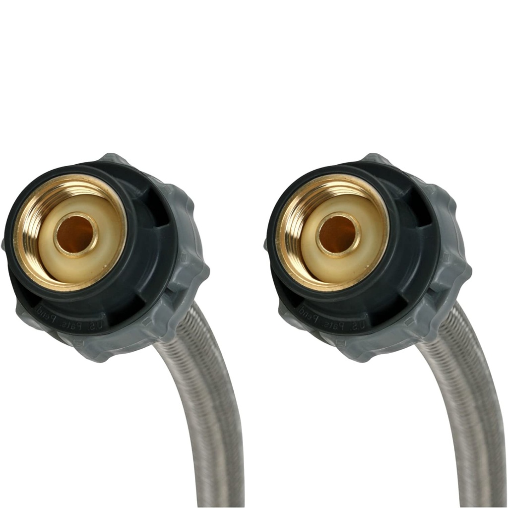 [4510277] Fluidmaster B4F20CS Click Seal Braided Stainless Steel Faucet Connector, 1/2" FIP X 1/2" FIP, 20" Length