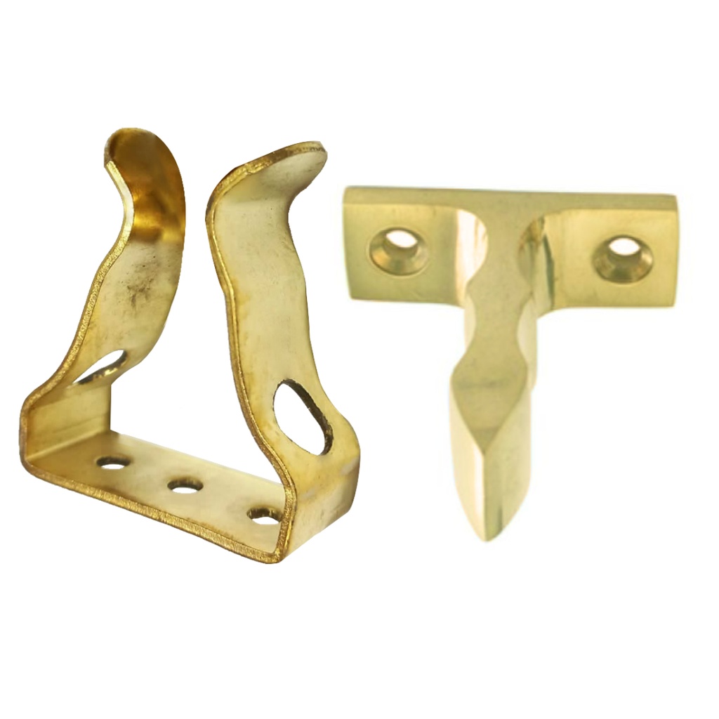 RETEN DE PARED BRONCE PULIDO