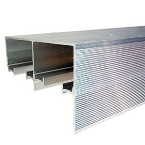 Johnson Hardware JH138F72 138F Series 72" Aluminum Track for 1-3/8" Bypass Doors Mill Aluminum Hardware Accessories and Parts Sliding Door Hardware
