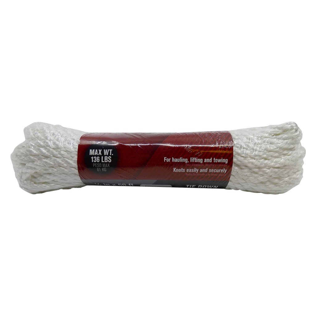 Ace 1/4 in. D X 50 Ft. L White Twisted Nylon Rope
