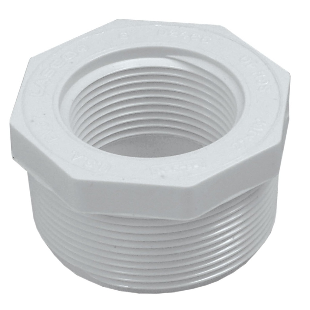Charlotte Pipe Schedule 40 1-1/4 in. MPT X 1/2 in. D FPT PVC Reducing Bushing 1 Pk