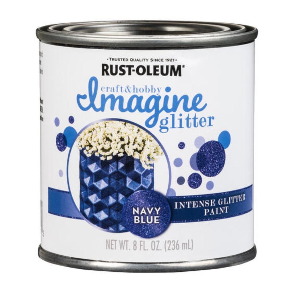 [1002690] Glitter Paint, Glitter Navy Blue, 8 Oz
