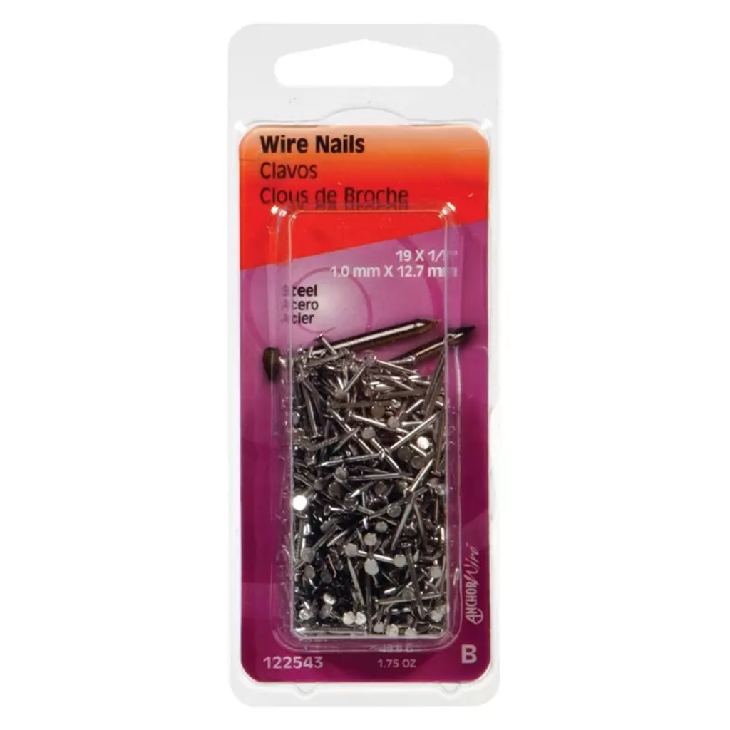 WIRE NAILS 1/2"  PK1.75 OZ