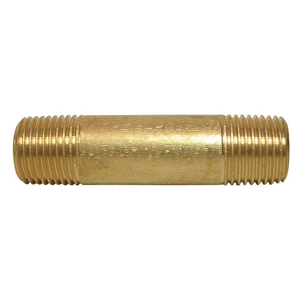 JMF 1/4 in. MPT X 2-1/2 in. L Red Brass Nipple