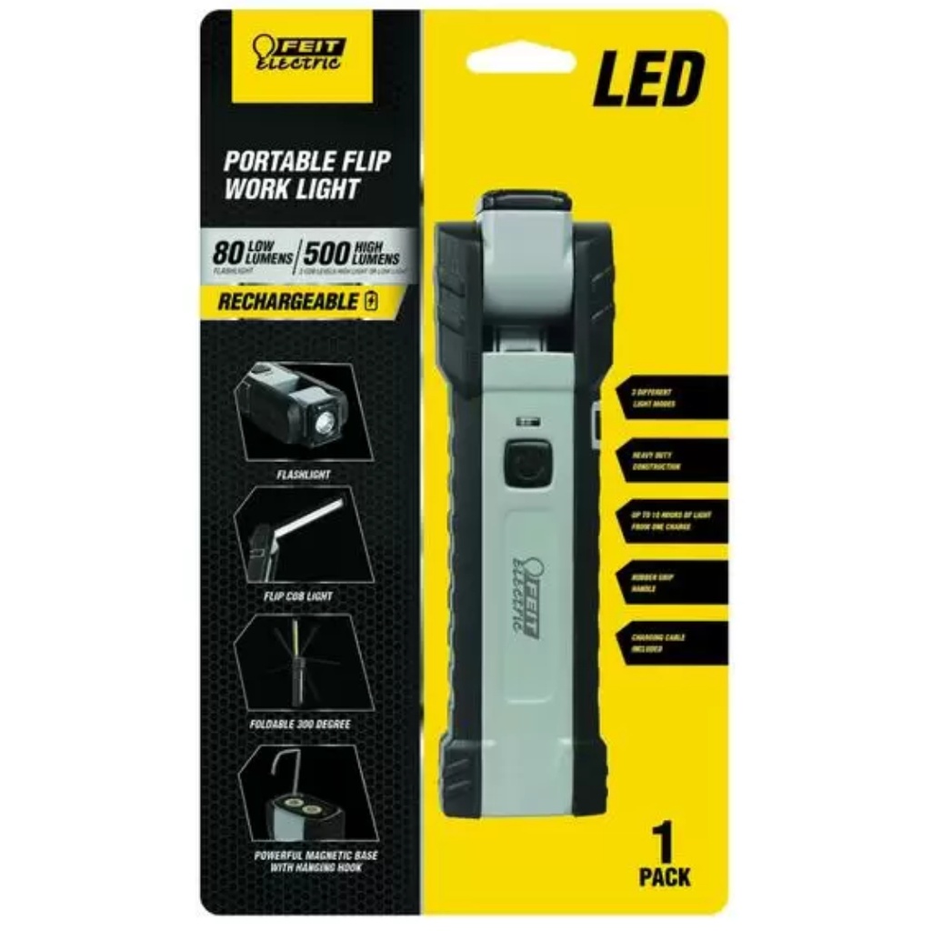 Feit 500 Lm LED Rechargeable Handheld Work Light W/Magnet