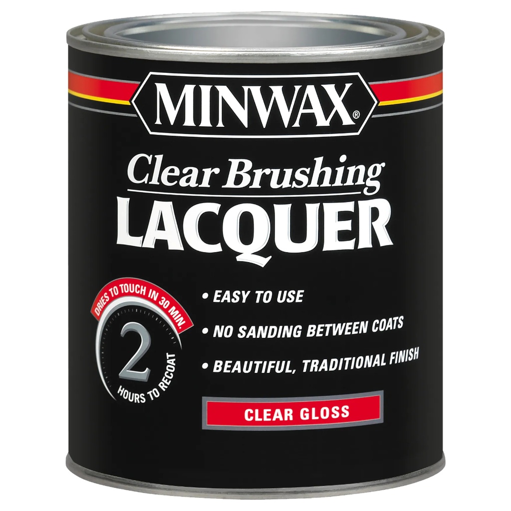 Minwax Gloss Clear Brushing Lacquer 1 Qt