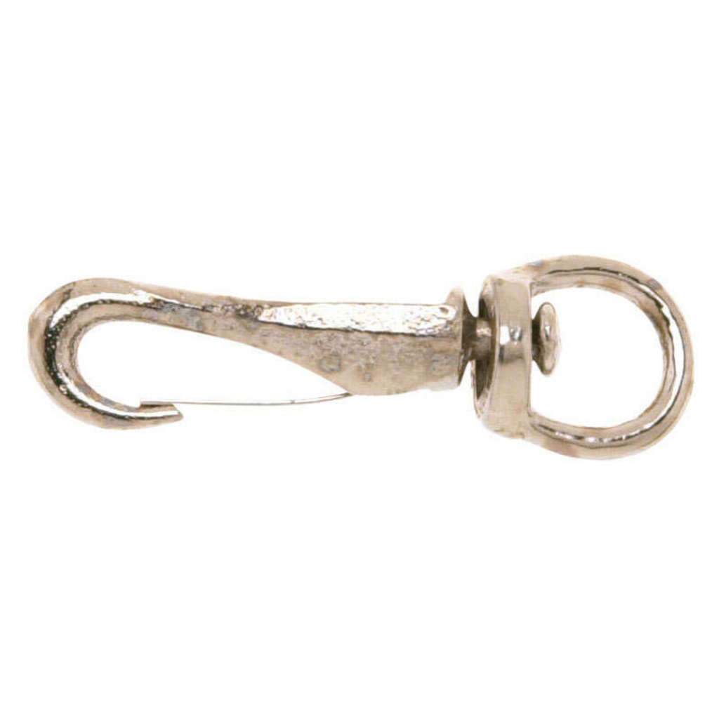 Campbell Chain 3/8 in. Dia. X 2 in. L Nickel-Plated Iron Spring Snap 20 Lb.