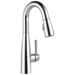 Delta 9913-DST Essa Pull-Down Bar/Prep Faucet with Magnetic Docking Spray Head - Includes Lifetime Warranty Chrome Faucet Bar Single Handle