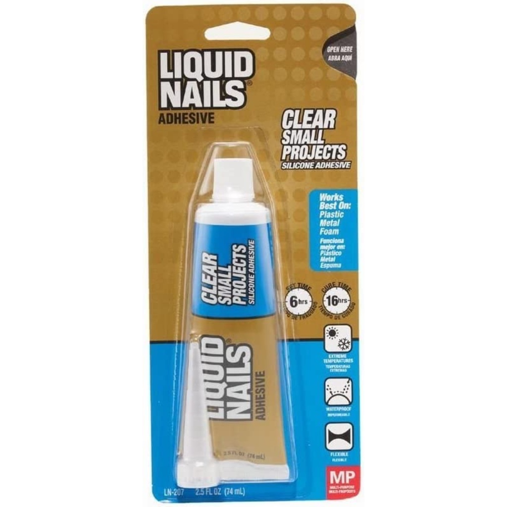 [1365436] Liquid Nails Clear Small Projects High Strength Silicone Adhesive 2.5 Oz.