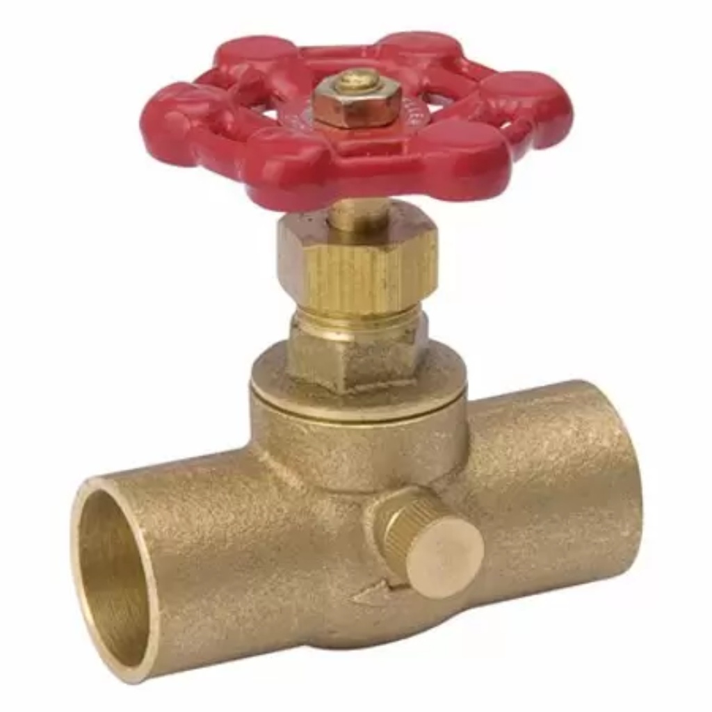 ZORO SELECT 105-604NL Stop and Waste Valve,Brass,CXC,3/4 in