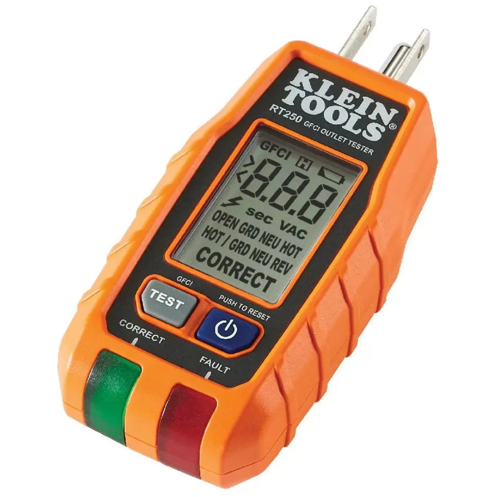 GFCI RECEPTACLE TEST LCD
