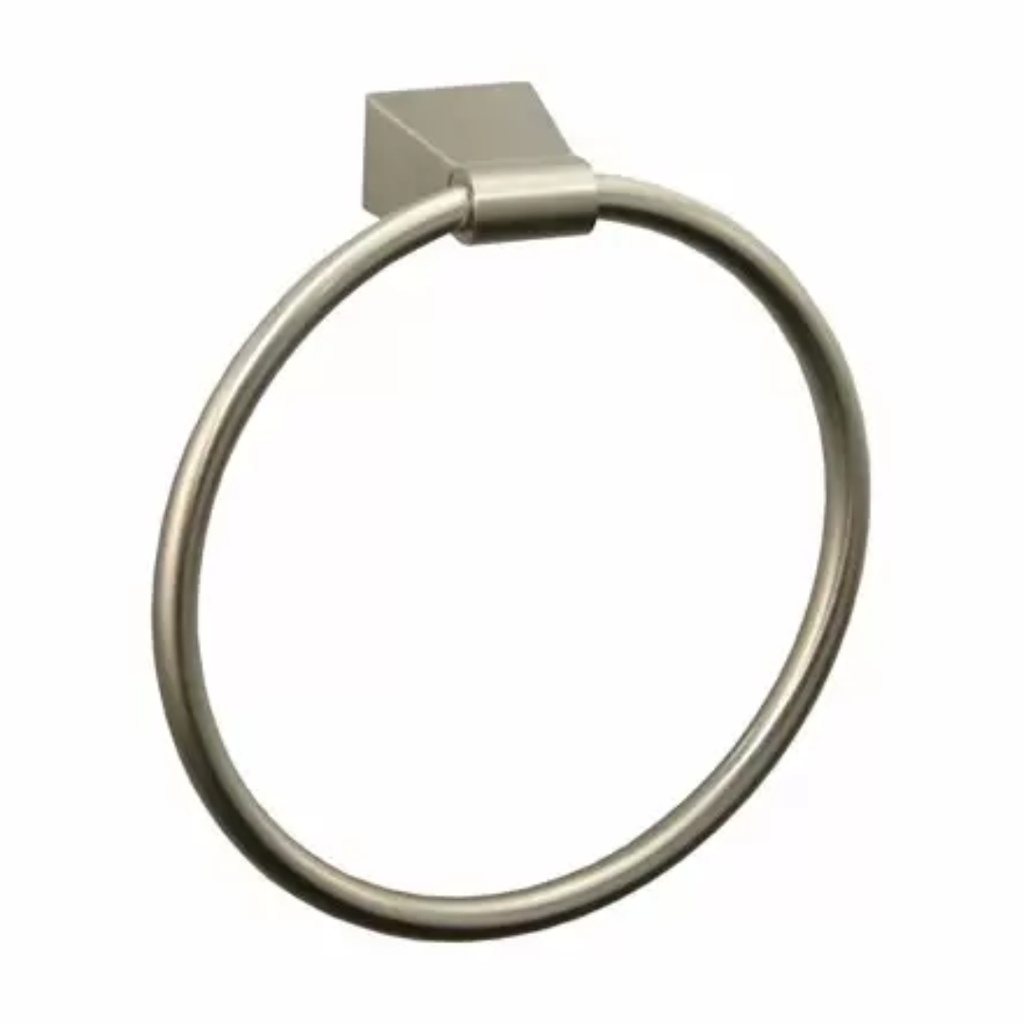 Bleu Towel Ring in Satin Nickel