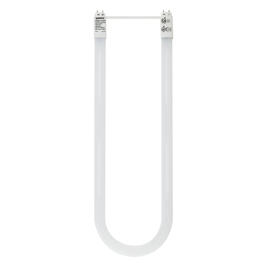 Satco 13w T8 U-Bend LED Tube G13 Medium Bi-pin Base 2000lm 5000K Natural Light