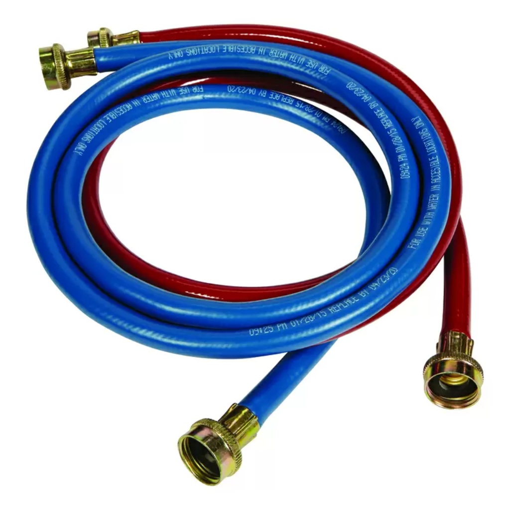Ultra Dynamic Products 3/8 in. FGH X 3/4 in. D FGT 4 Ft. Rubber Washing Machine Supply Line