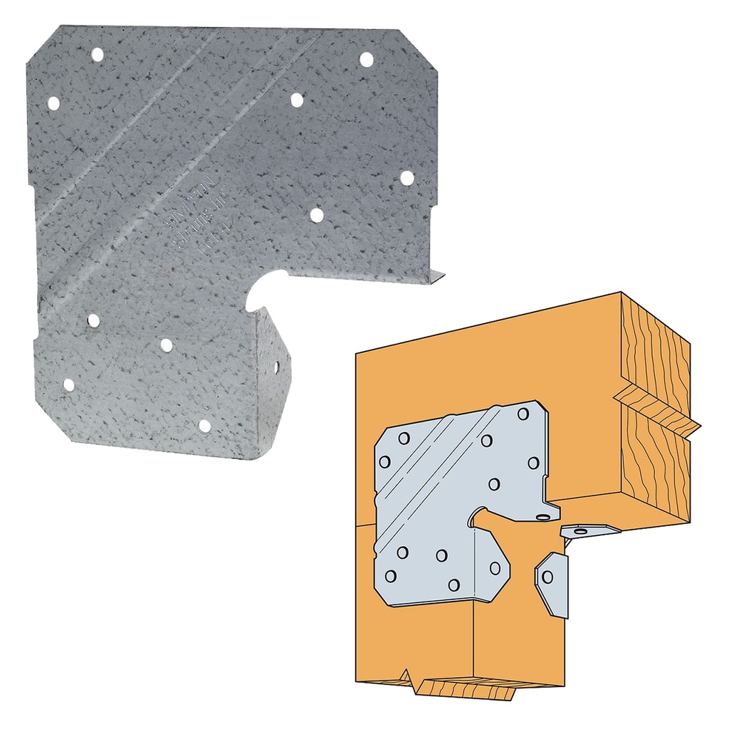 Simpson Strong-Tie ZMax 5.38 in. H X 5.38 in. W 20 Ga. Galvanized Steel End Post Cap