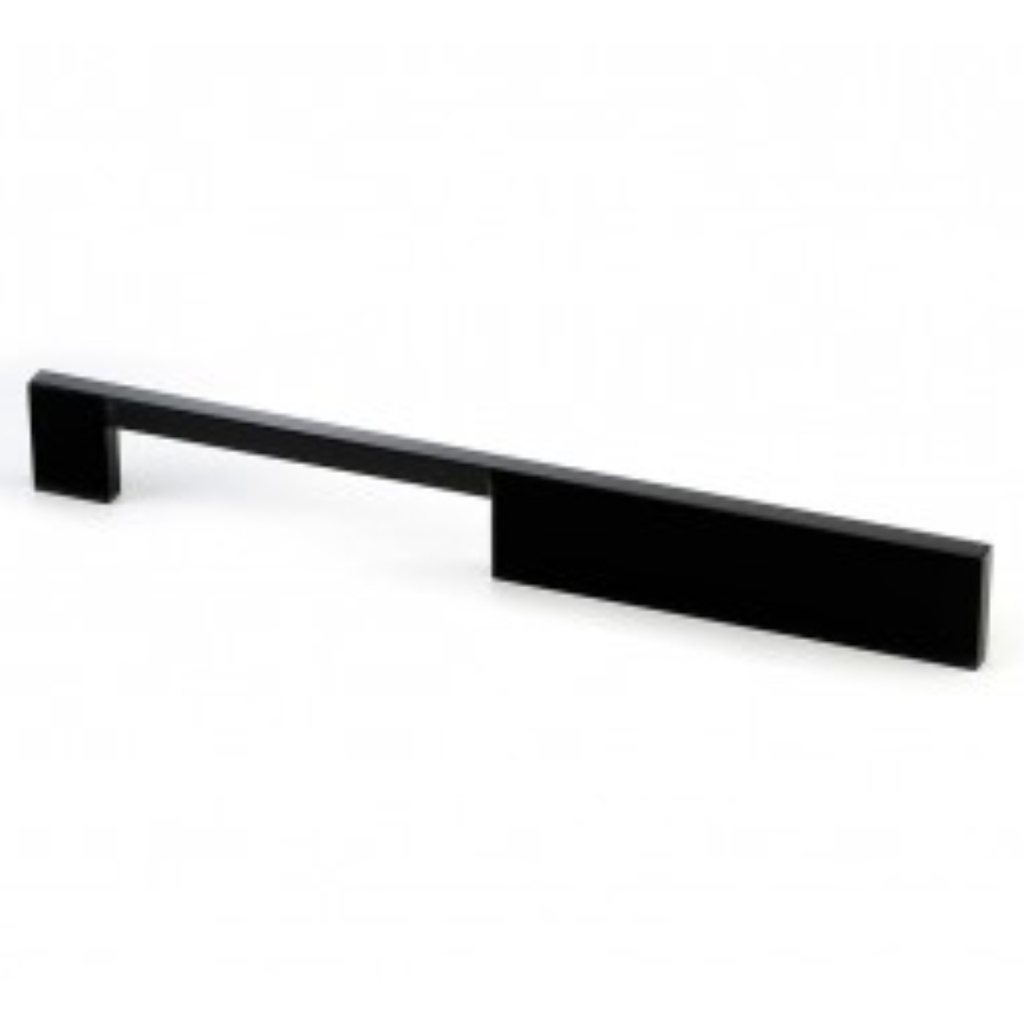 Berenson 9296 I-Spazio 7-9/16" (192mm) Center to Center Luxury Euro Modern Cabinet Handle / Drawer Pull by R. Christensen Black Cabinet Hardware Pulls