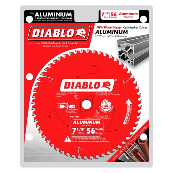 Diablo 7-1/4 in. D X 5/8 in. TiCo Hi-Density Carbide Circular Saw Blade 56 Teeth 1 Pk