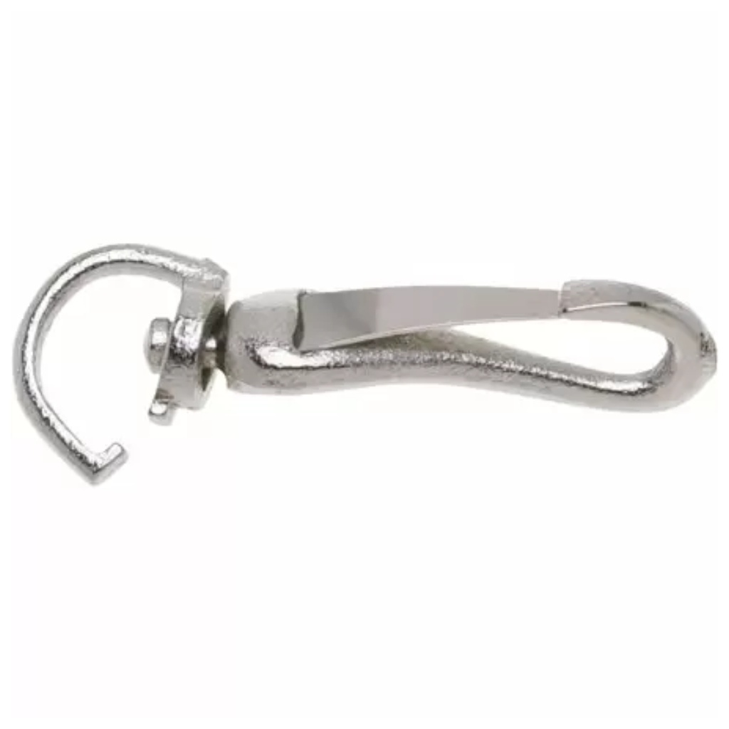 Campbell Chain 3/8 in. Dia. X 2-1/2 in. L Nickel-Plated Iron Spring Snap 30 Lb.