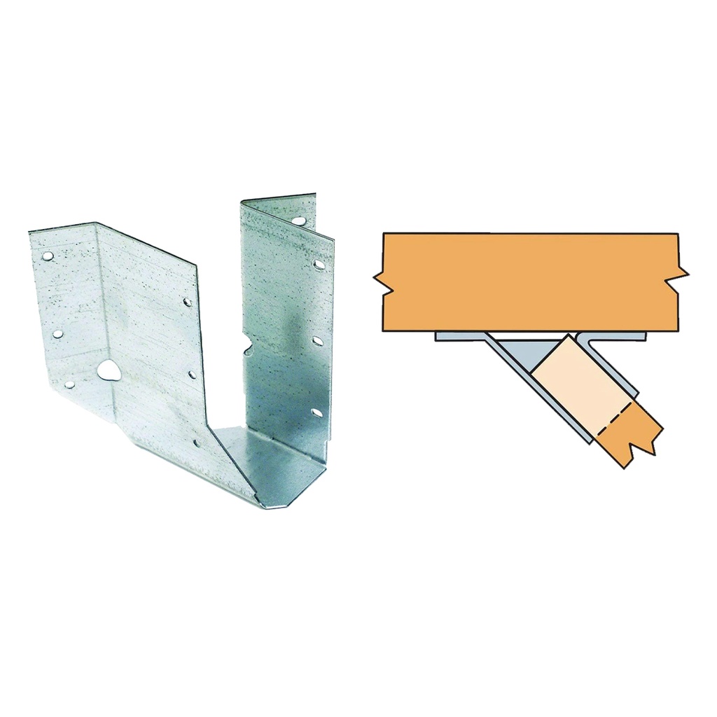 SUR Galvanized Joist Hanger for 2x6 Nominal Lumber, Skewed Right