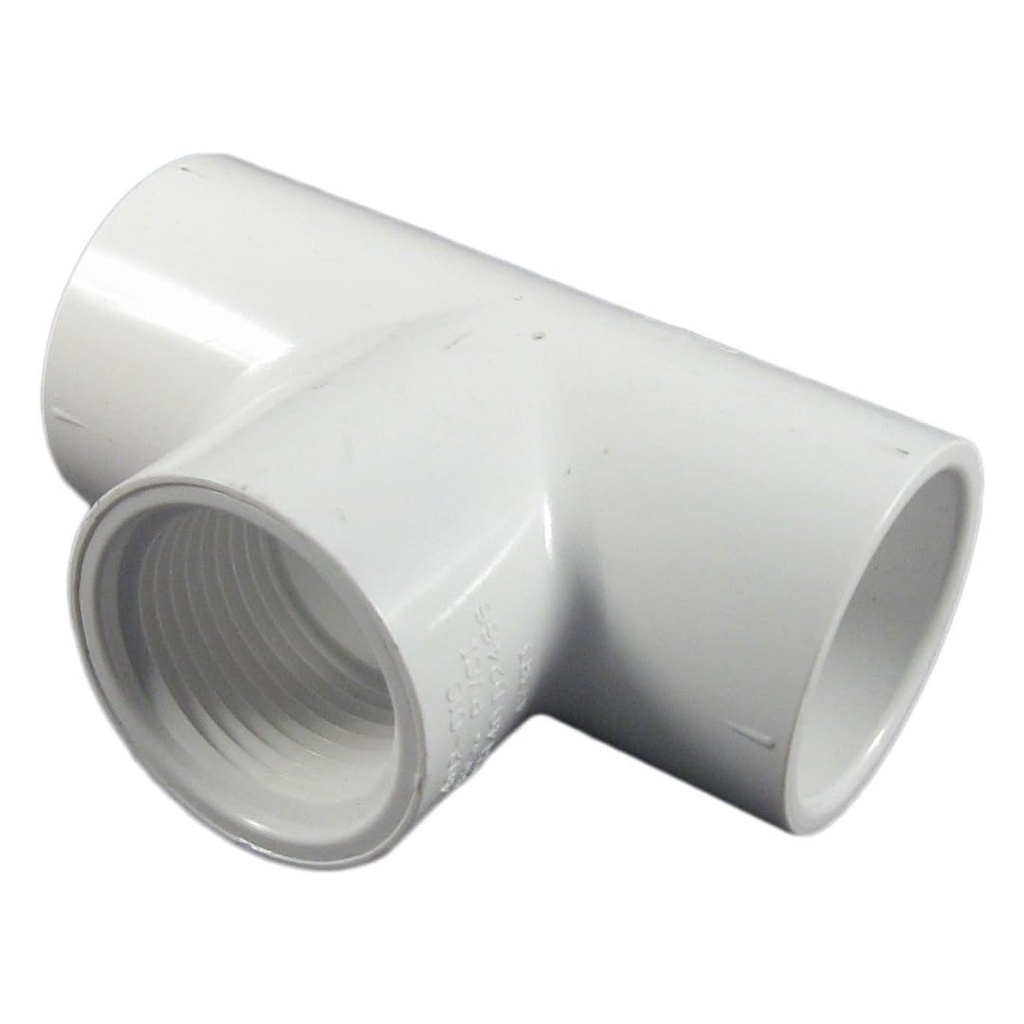 TEE PVC40 1" SXSXFPT