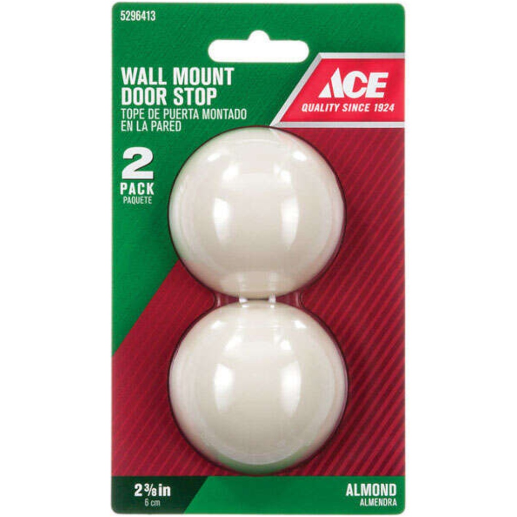 Ace Plastic Wall Door Stop 2-3/8 in. L Almond