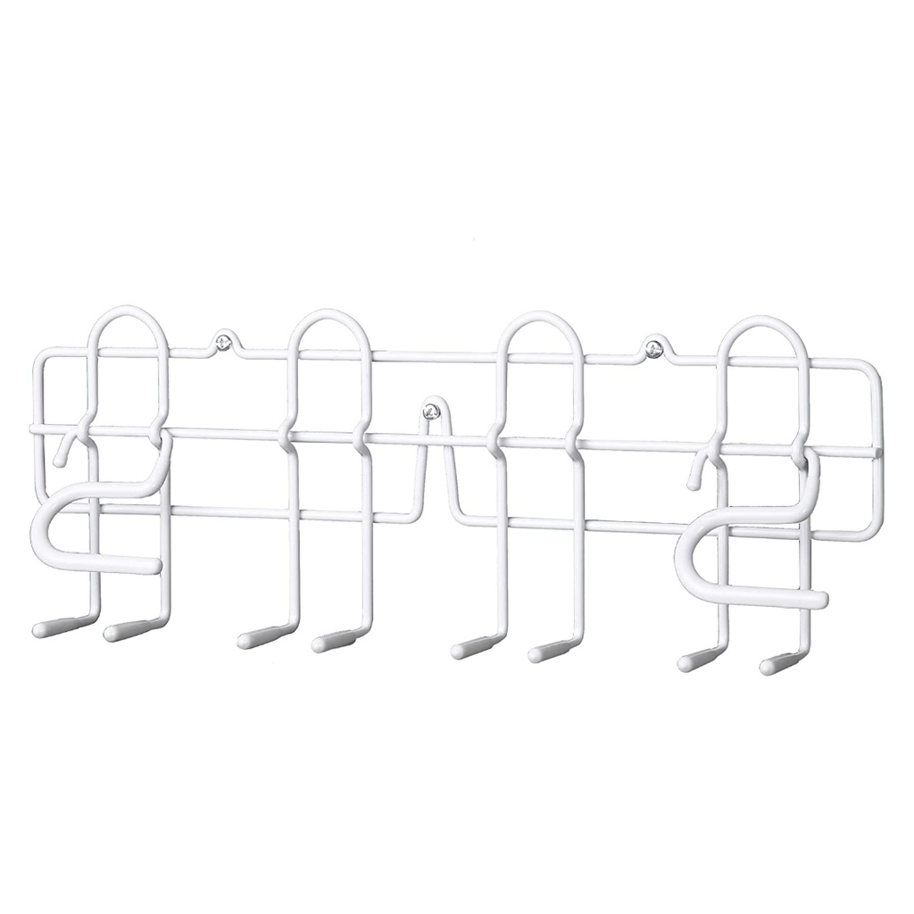 Metal White Broom and Mop Holder