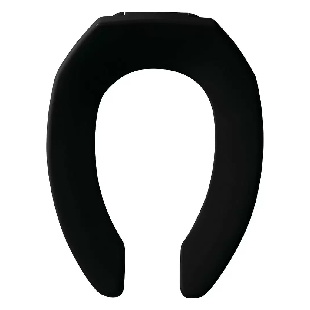 Mayfair by Bemis Elongated Black Plastic Toilet Seat