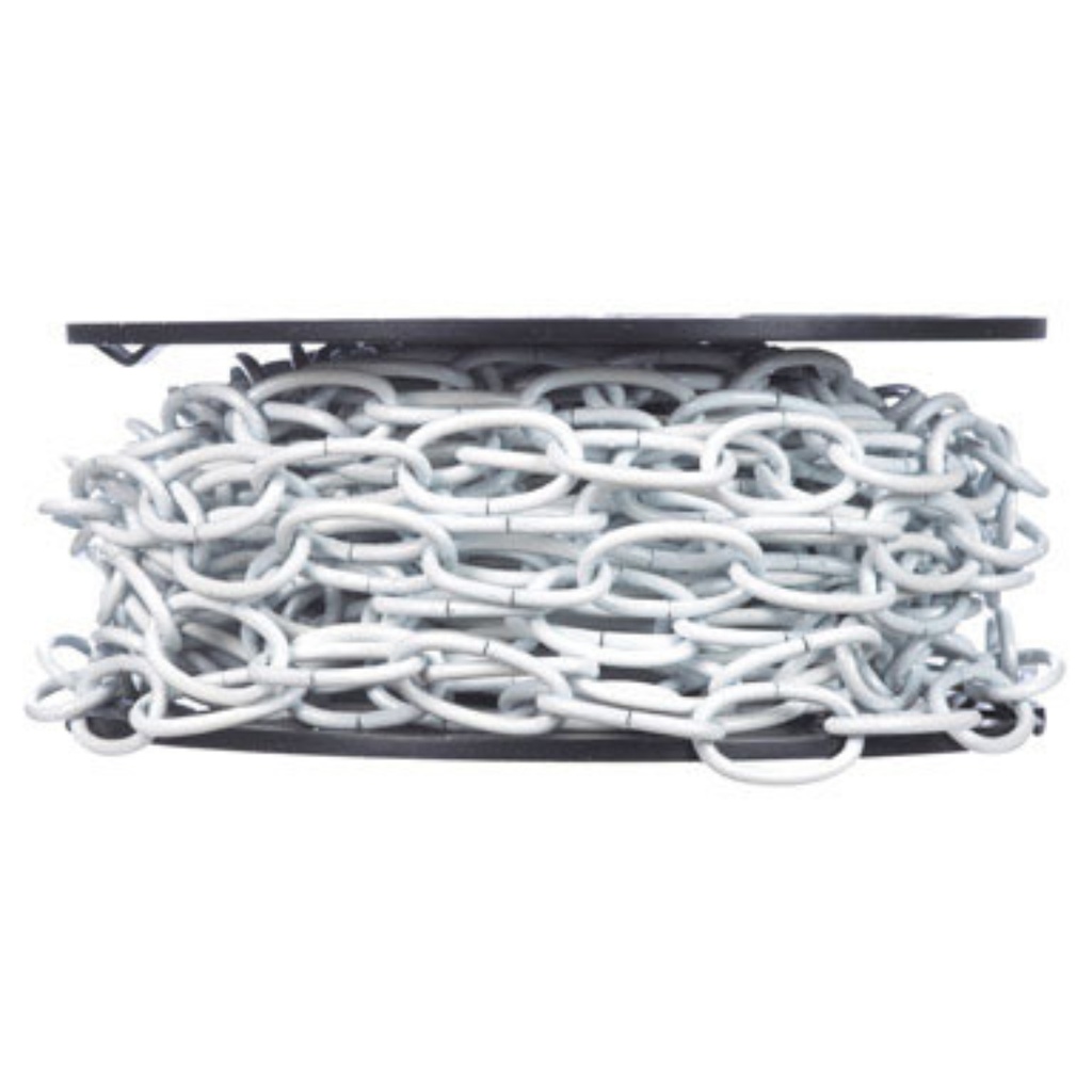 Campbell Chain 5365408 No.10 Metal Decorative Chain; White - 0.14 in. Dia. X 1.24 in