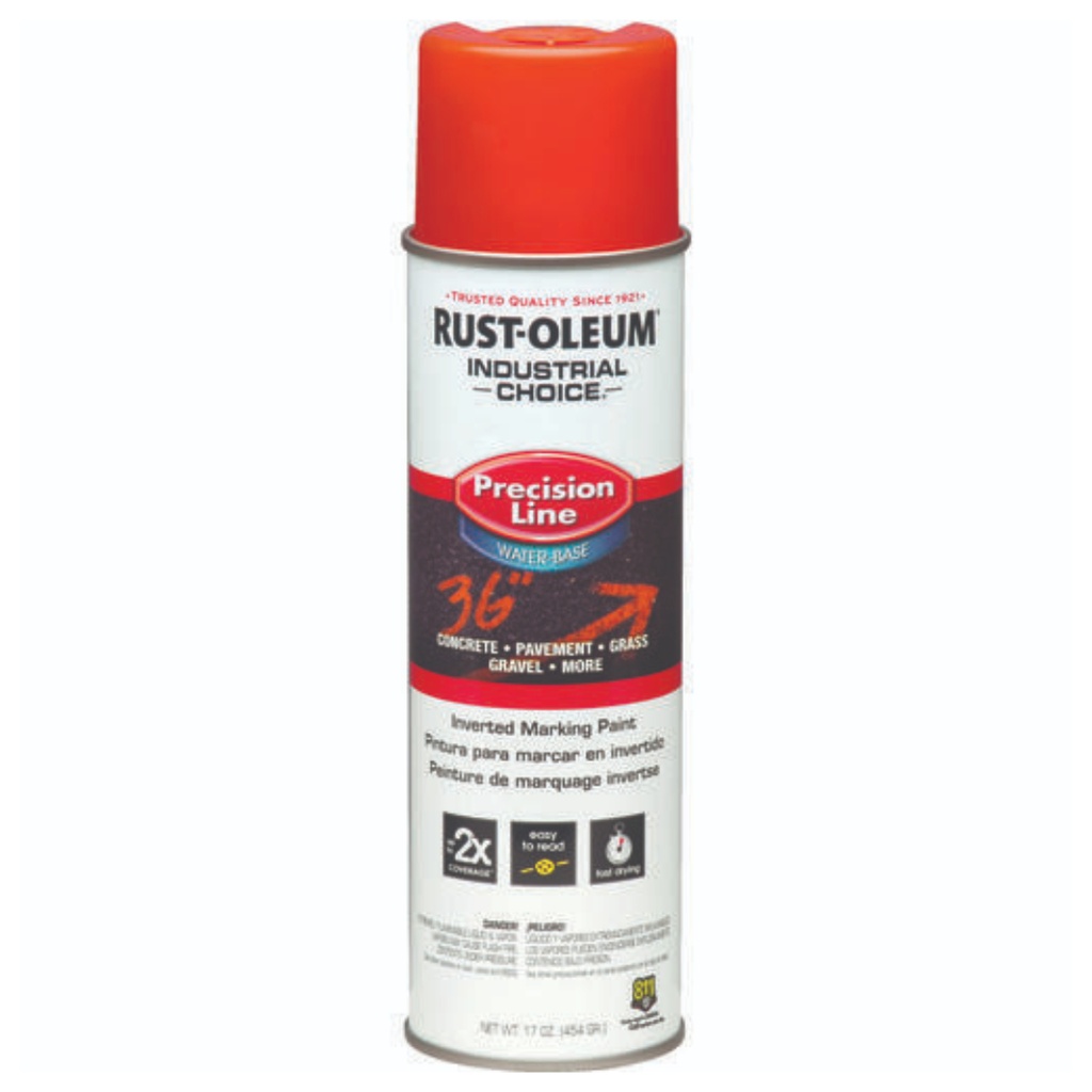 Rust-Oleum Industrial Choice Fluorescent Red Inverted Marking Paint 17 Oz