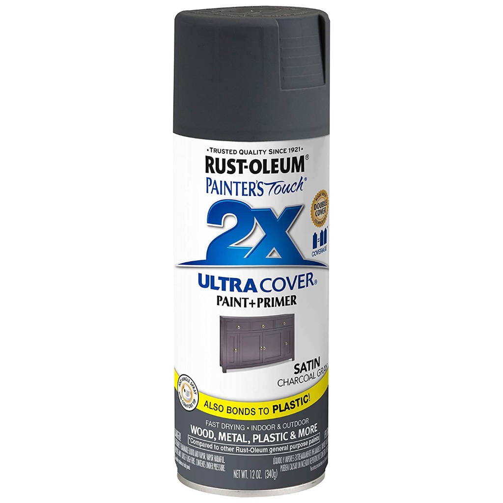 12 Oz. Satin Charcoal Gray General Purpose Spray Paint