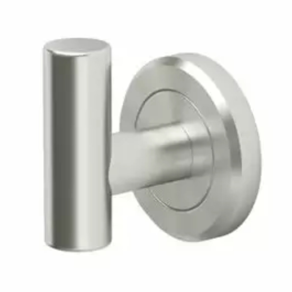 [366001744] Gatco 4245 Latitude II Single Robe Hook Satin Nickel Bathroom Hardware and Accessories Bathroom Hardware Robe Hooks