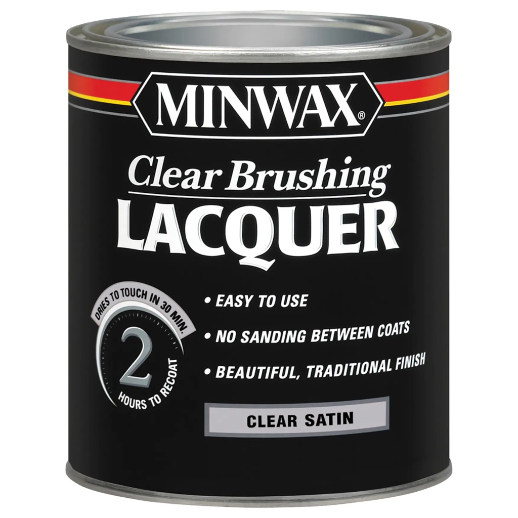 Minwax Satin Clear Oil-Based Brushing Lacquer 1 Qt