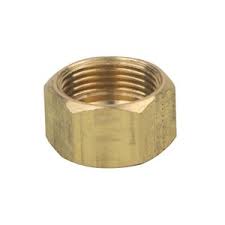 [4503553] Jmf Compression Cap 1/2   Yellow Brass 400 PSI Lead Free