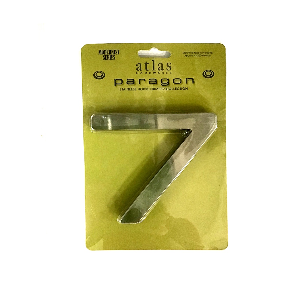 Atlas Homewares PGN7 Paragon Address Number 7 Stainless Steel Home Accents Address Numbers 7