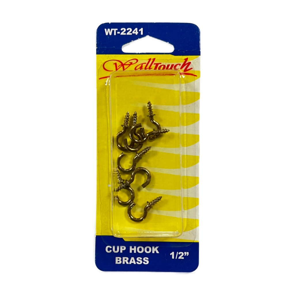 CUP HOOKS 1/2 BRONCE