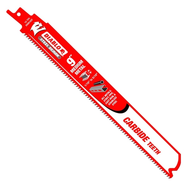 DIABLO 10TPI Steel Demon Carbide Reciprocating Saw Blade - 9 Inch