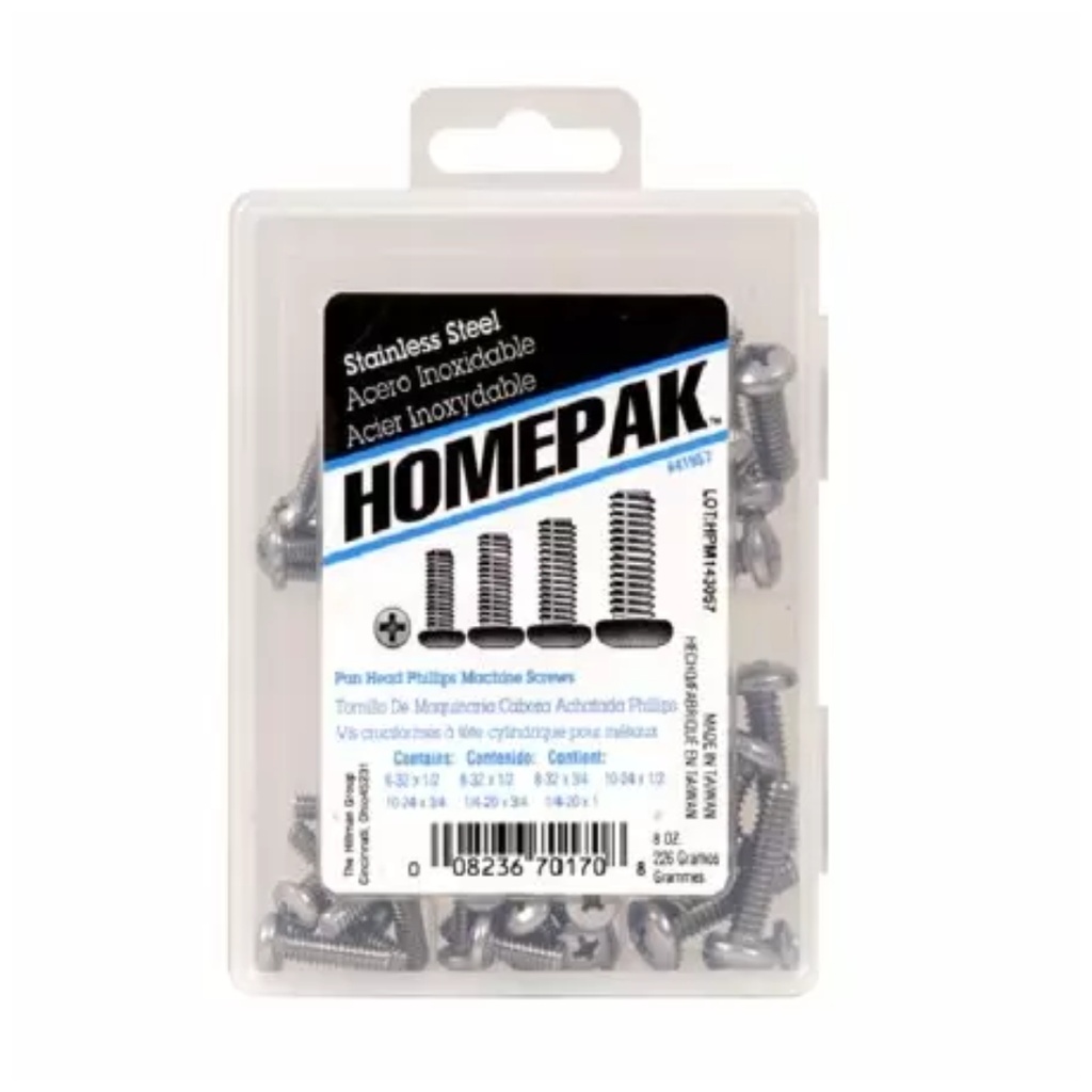 HILLMAN Assorted in. X Assorted in. L Phillips Pan Head Stainless Steel Machine Screw Kit