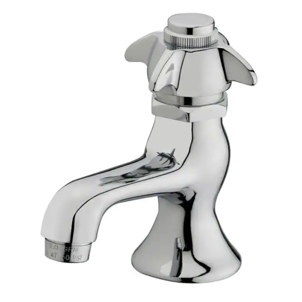 FAUCET SLF-CLSE SGL CHRM