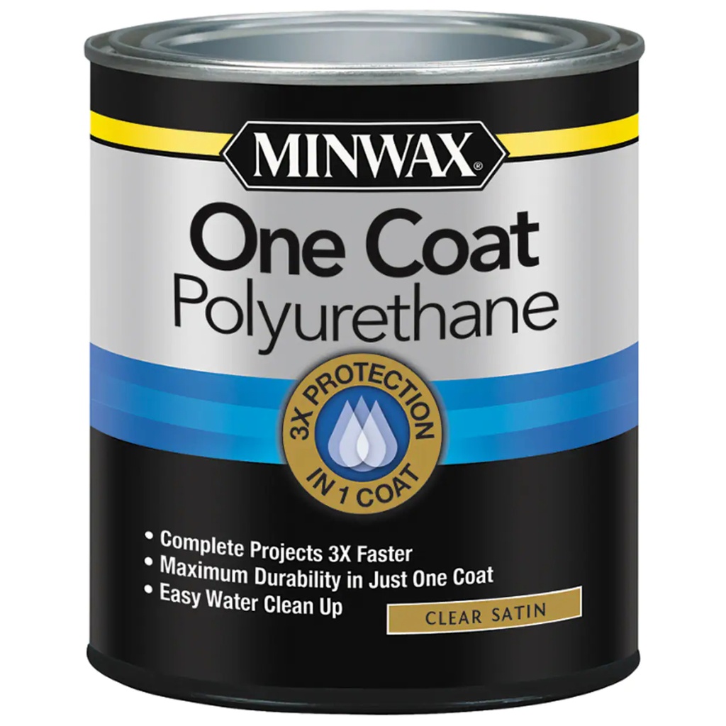 356050000 One Coat Polyurethane  Satin Finish - 1 Qt