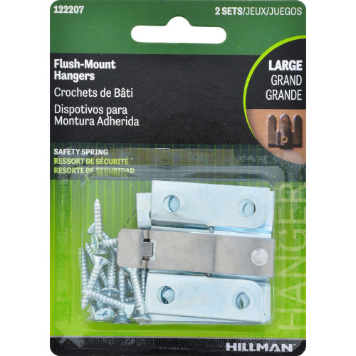 Hillman AnchorWire Silver Flush-Mount Picture Hanger 2 Pack