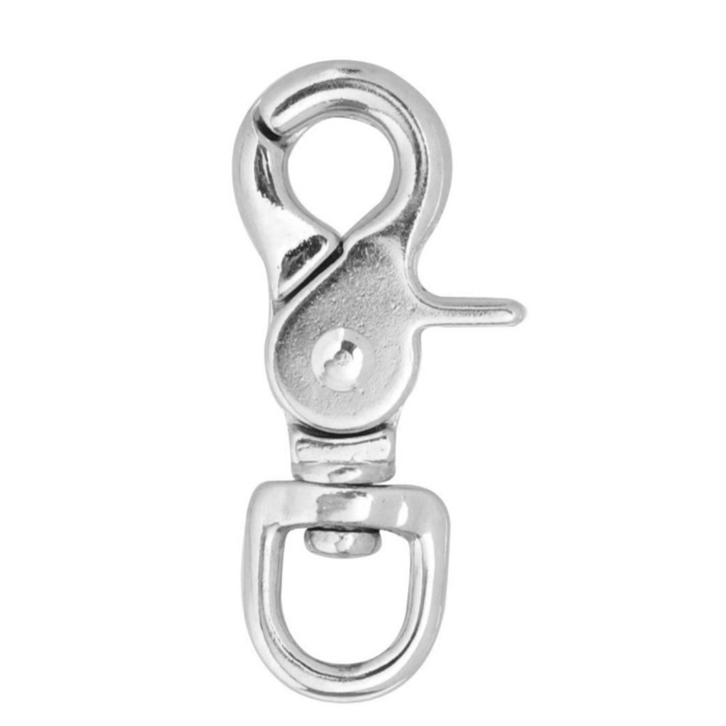 [51193] Campbell 3/4 in. D X 4 in. L Nickel-Plated Zinc Trigger Snap 90 Lb