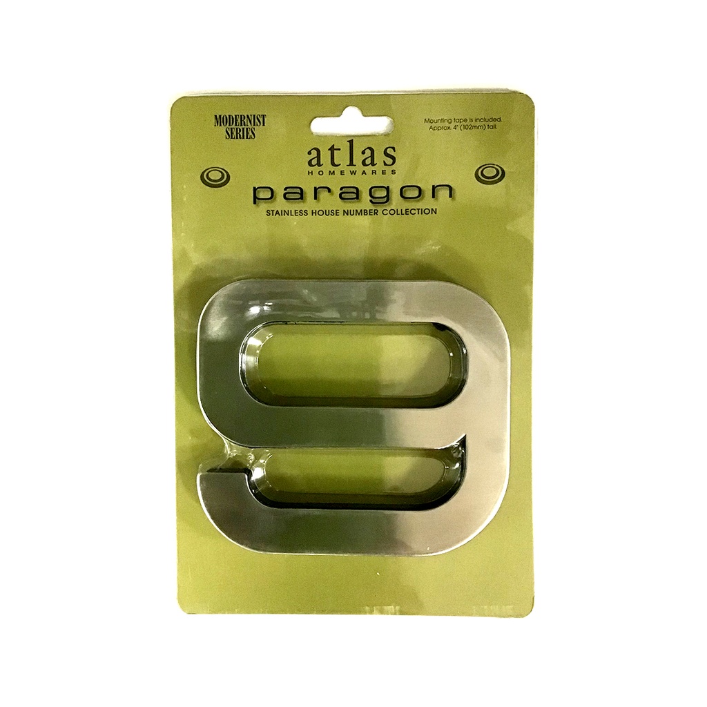 Atlas Homewares PGN9 Paragon Address Number 9 Stainless Steel Home Accents Address Numbers 9