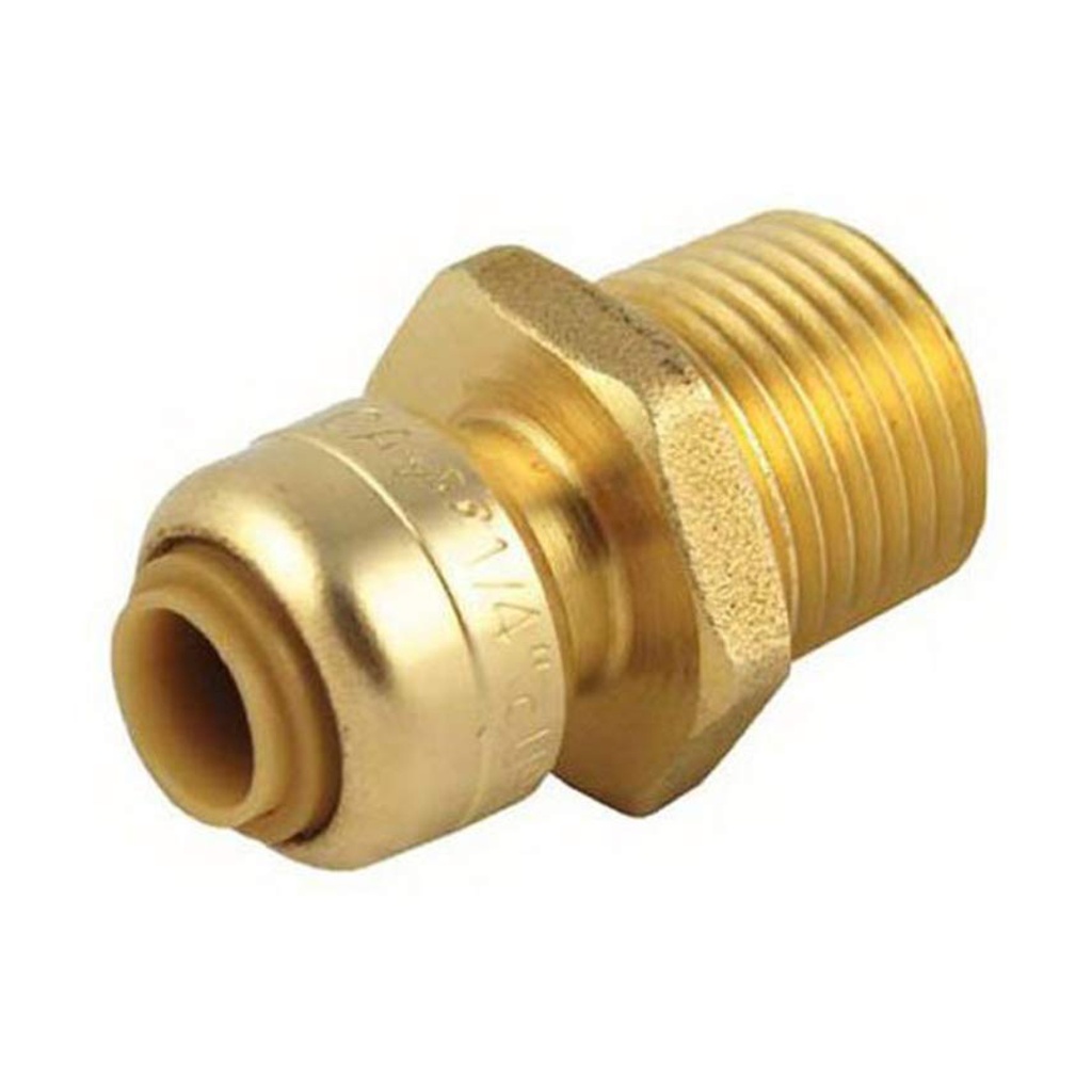SharkBite 1/4 in. Push X 1/2 in. D MPT Brass Connector